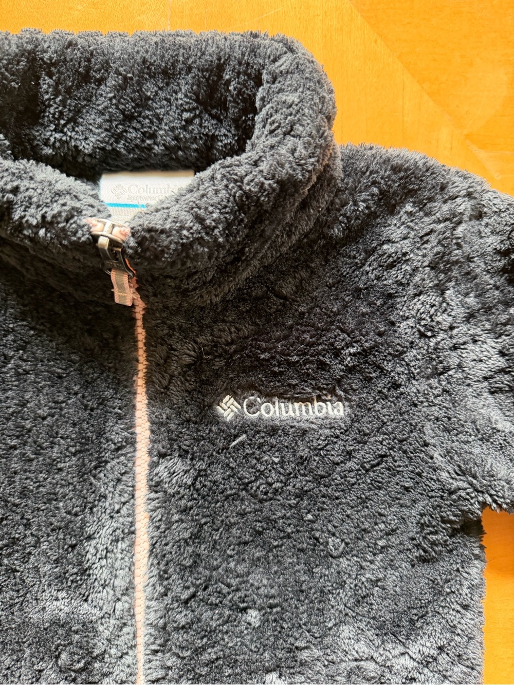 Columbia Fire Side Sherpa Jacket Girls 3T Black Lavender Fall Winter Cozy Warm